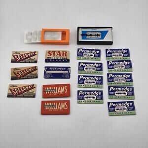 Vintage Razor Blade Lot Of 20: Schick, Van Der Hagen, Permedge, Speedway